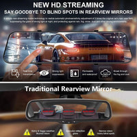 1080P Dual Dash Cam with 10'' Touchscreen & Front/Rear Camera